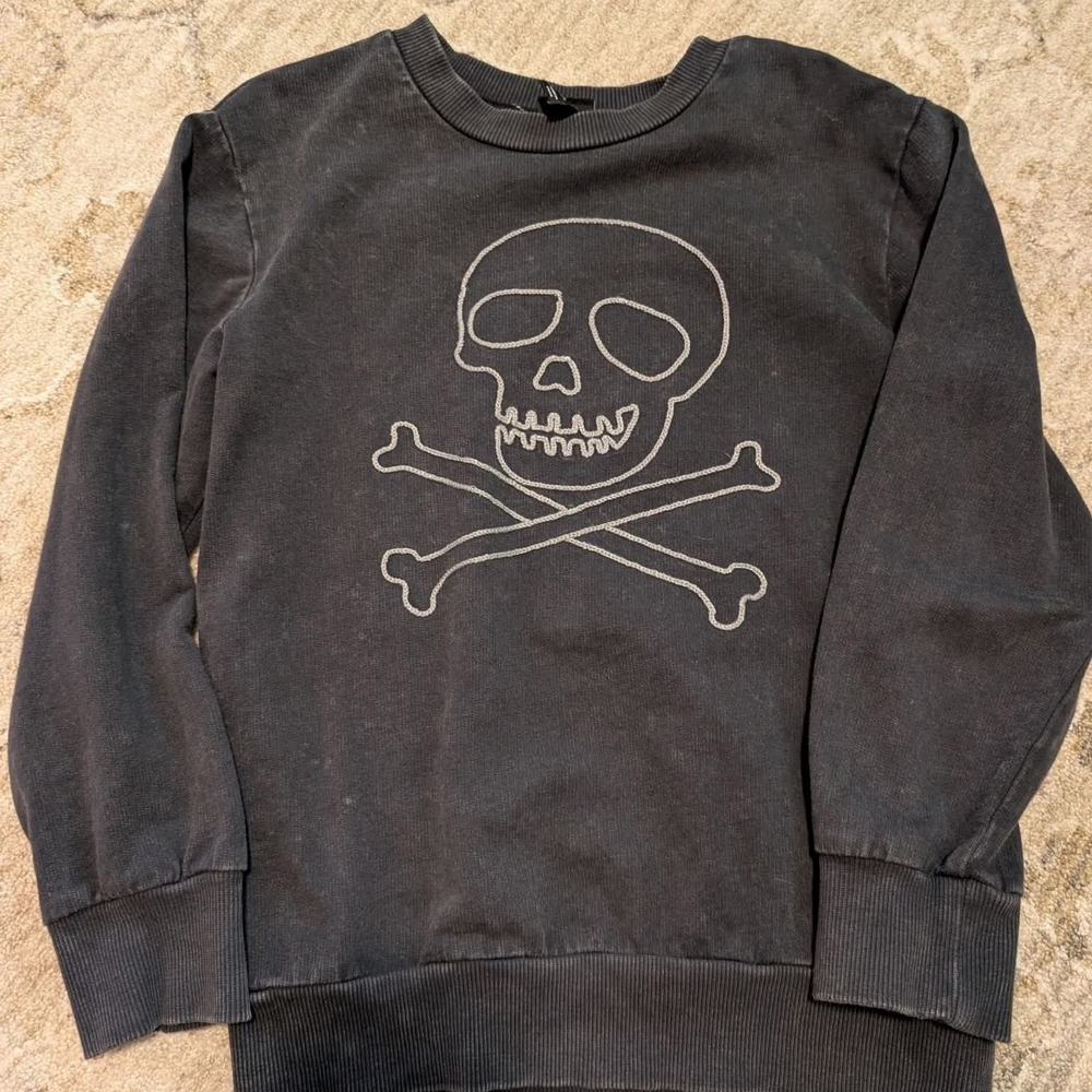 Art Class Boy's Black Skull Sweater